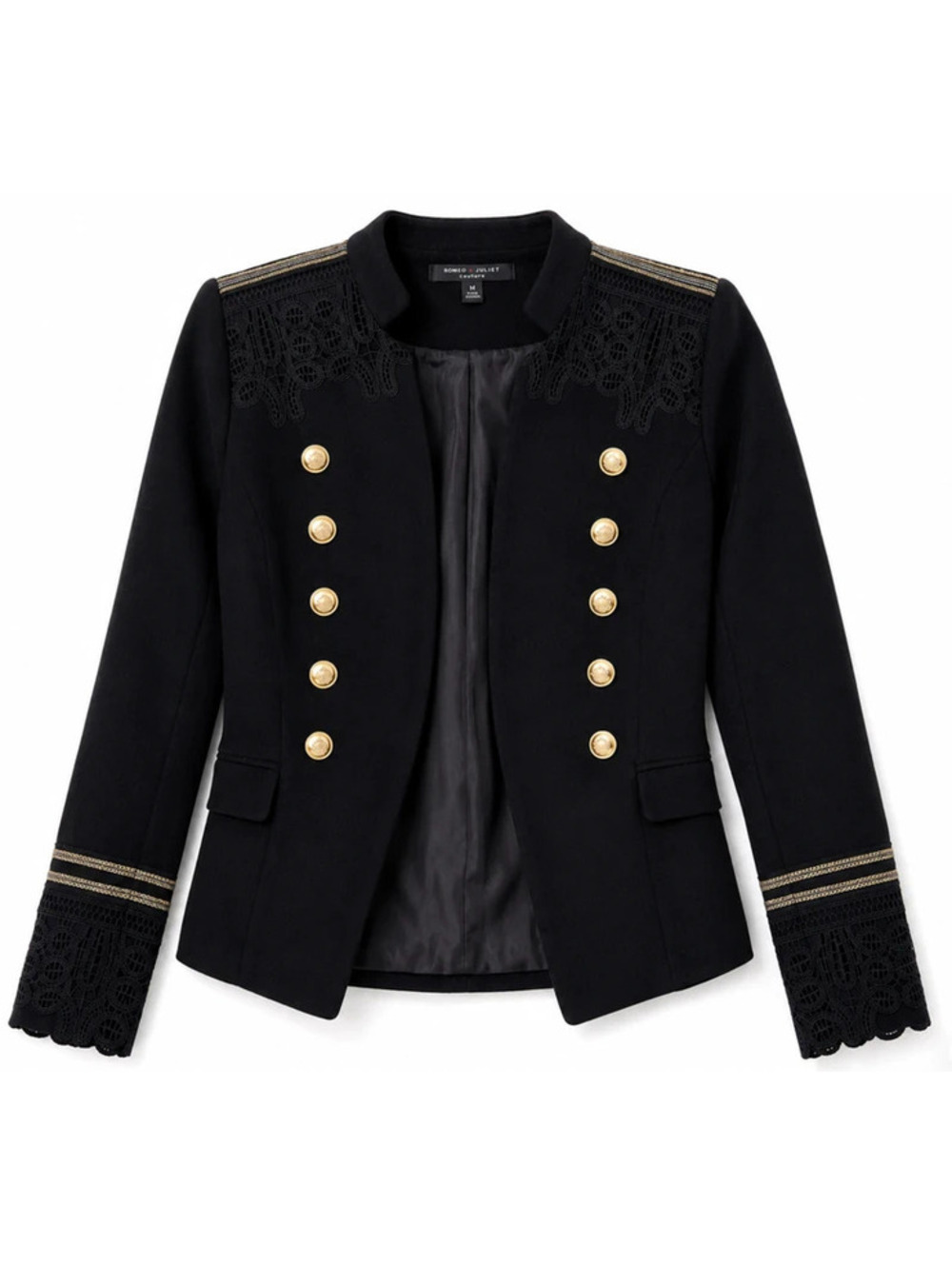 Black & Gold Military Blazer Romeo & Juliet Couture